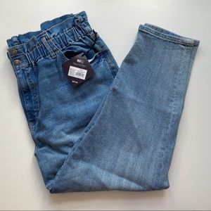 NWT - Ava & Viv High-Rise Paperbag Taper Jeans